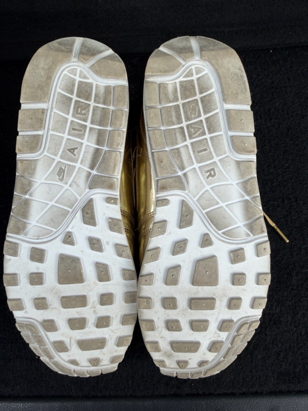 Nike iD Air Max 1 Liquid Gold Ladies Sneakers, Size 10 - Picture 11 of 12